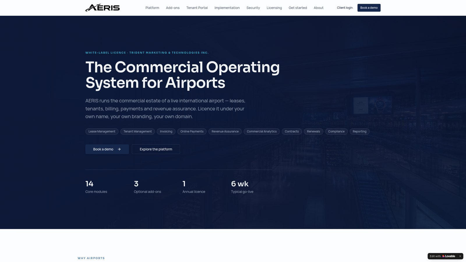 AERIS airport operating system