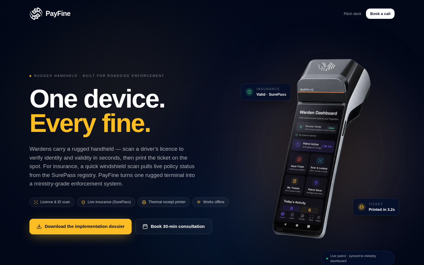 PayFine platform preview